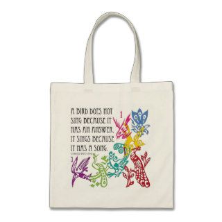 Mah Jongg One Bams Birds/Proverb Bag