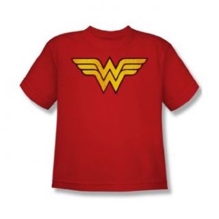 Wonder Woman Logo Kids T shirt   Red Youth Tee Shirt Home & Kitchen