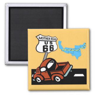 Route 66   Mother Road Refrigerator Magnet