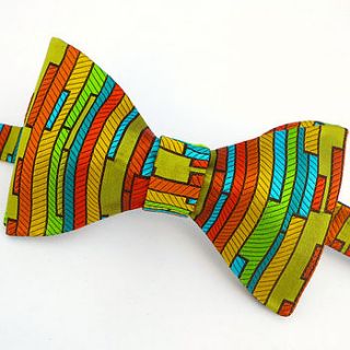 striped silk self tie bow tie by vava neckwear