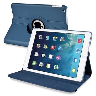BasAcc Navy Blue 360 degree Swivel Leather Case for Apple iPad Air BasAcc Tablet PC Accessories