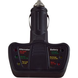 Ironton Compact 12V Battery/Alternator Tester — 6 LED Indicators  Automotive Diagnostics
