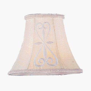 Livex S318 Chandelier Shade Hand Embroidered Silk Shade   Light Fixture Replacement Shades  