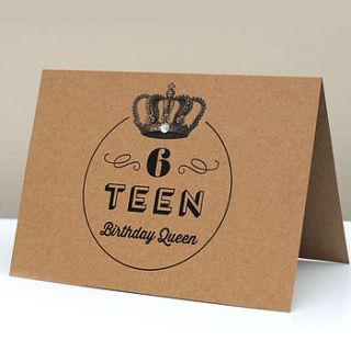 sixteenth birthday card with diamante by papergravy