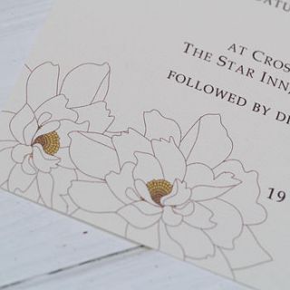 floral wedding invitation by beautiful day