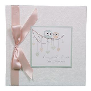 personalised owl special occasion photo album by dreams to reality design ltd