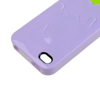 Purple/green 3d Melt Ice cream Skin Hard Case Cover for Apple Iphone 4g 4s Cell Phones & Accessories
