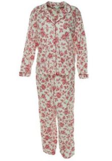 Charter Club Women's 2 Piece Piped Pajama Set Red Toile XXL