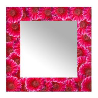 pink daisy print mirror by made 2 measure mirrors