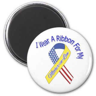 Mother in Law   I Wear A Ribbon Military Patriotic Magnet