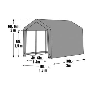 ShelterLogic Sport Shed-in-a-Box Snowmobile/Motorcycle Shed — 10ft.L x 6ft.W x 6 1/2ft.H, Model# 70403  Utility Sheds