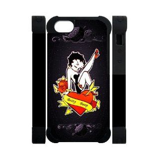 Anime Cartoon Character Betty Boop Cute IPhone 5 5S Dual Protect Cover Case Cell Phones & Accessories