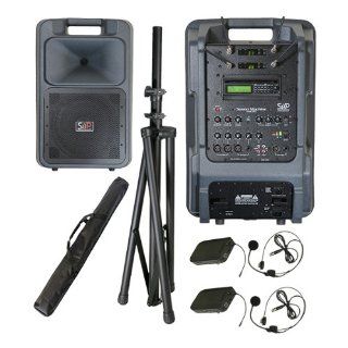Sound Machine Portable PA System   Dual Wireless Package (Two Headset Microphones) 