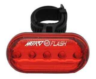 MetroFlash Blinky "5" 5 Led Rear Bicycle Light  Bike Taillights  Sports & Outdoors