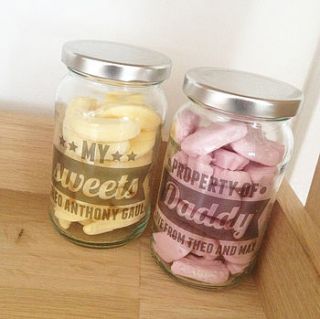 personalised sweet and treat storage jar by jg artwork