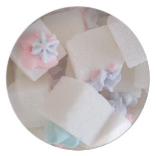 Decorated Pastel Sugar Cubes Plate