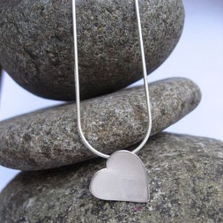 silver heart pendant by rachel baglin handmade silver