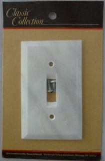 Classic Collection White Marble Wall Switch Plate   Electrical Outlet Switches  
