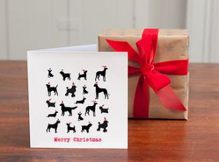 personalised 'doggy christmas card' by honey tree publishing