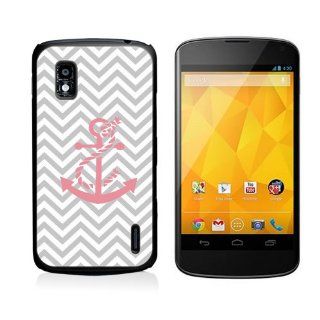 Grey Chevron Pink AnchorGoogle Nexus 4 Case Fits Nexus 4 Cell Phones & Accessories