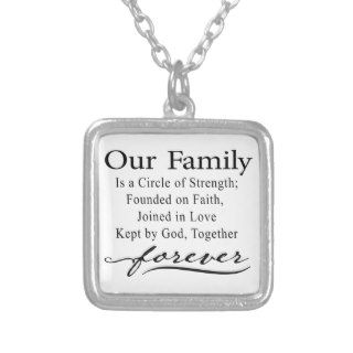Our Family Quote Necklace