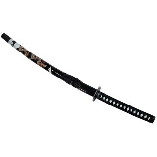 40.5 Inch Collectible Black Carbon Steel Dragon Katana Samurai Sword Defender Collectible Swords