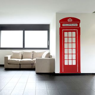 british telephone box wall sticker by oakdene designs