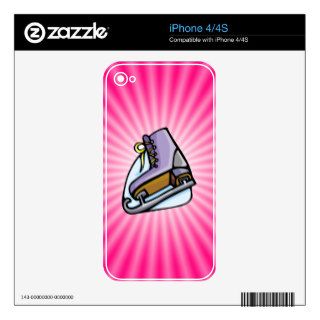 Pink Ice Skate iPhone 4S Skin