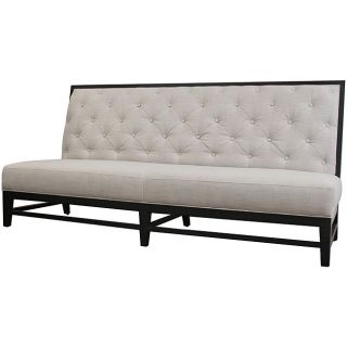 Bristol Tufted Gray Linen Modern Sofa