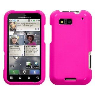 MyBat MYBAT Motorola MB525 Solid Shocking Phone Protector Cover   Retail Packaging   Hot Pink Cell Phones & Accessories