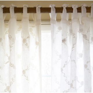 Taylor Linens Trellis Linen Tab Top Voile Curtain Single Panel