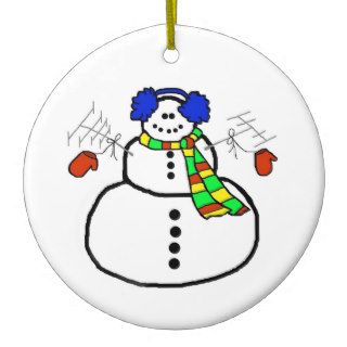 Ham Radio Snowman Xmas Ornament