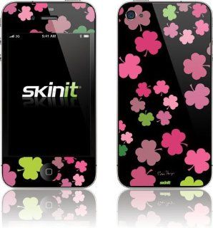 St. Patricks Day   Shamrock Flowers   Black   iPhone 4 & 4s   Skinit Skin Cell Phones & Accessories