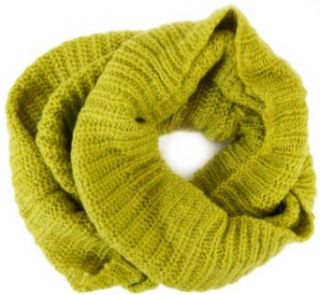 Oversized Cable Knit Yellow Infinity Scarf Cold Weather Scarves
