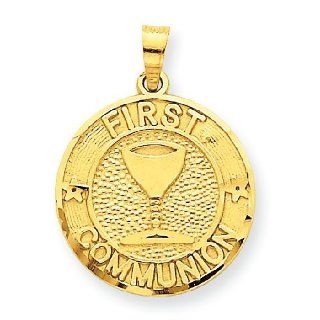 14k Gold First Communion Charm Jewelry