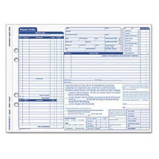 TOPS TOP3869 AUTO REPAIR FOUR PART ORDER FORM, 8 1/2 X 11, FOUR PART CARBONLESS, 50 FORMS **Full Carton Of15 PK **  Binding Machine Supplies 