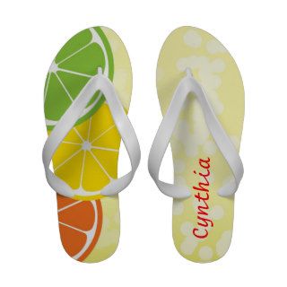 Citrus crush summer bubble personalize fun sandals