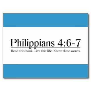 Read the Bible Philippians 46 7 Post Card