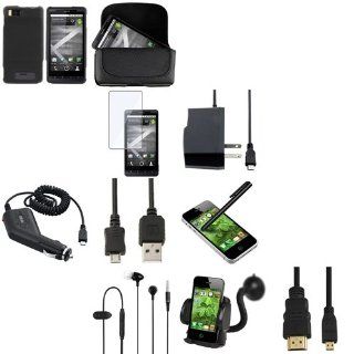 CommonByte 10IN1 For Motorola Droid X MB810 Cable+Car Charger+Case+Headset+Stylus+Protector Cell Phones & Accessories