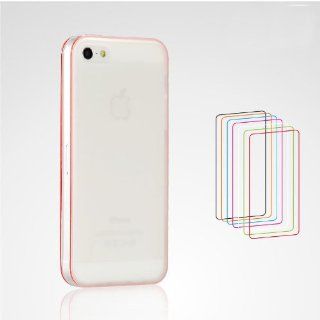 A501W X Phone High Quality Changeable Rim TPU Case for iPhone 5 (Transparent White with 3 different color rims) Cell Phones & Accessories
