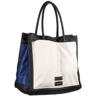 See by Chloe Women's Large Tote Handbag Black/White/Blue Clothing