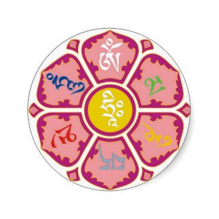 Om Mani Padme Hum Hindu Buddhist Yoga Meditation Stickers