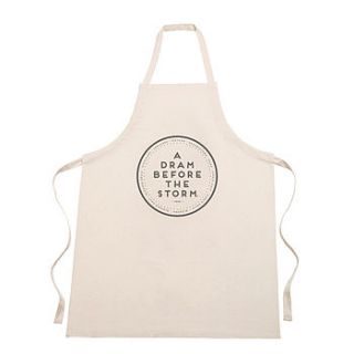 'a dram before the storm' apron by eat haggis