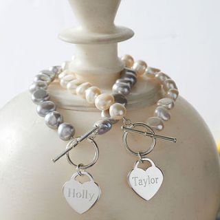 personalised heart charm bracelet by highland angel