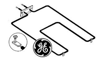GE Part Number WB44X200 BAKE UNIT 240V L O   Replacement Range Heating Elements