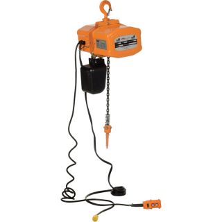 Vestil Economy Chain Hoist with Chain Container — 2000-Lb. Capacity, Model# H-2000-1  Electric Chain Hoists
