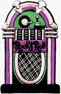 Rock n Roll Jukebox / Jutebox   Embroidered Iron On or Sew On Patch (Juke box Jute box) Clothing