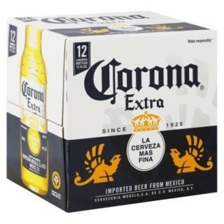 Corona Extra Beer Bottles 12 oz, 12 pk