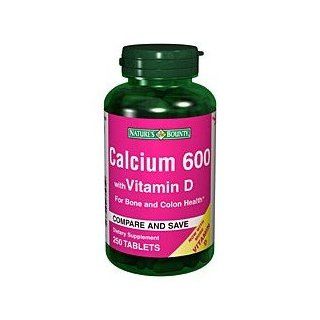 NATURES BOUNTY CALCIUM 600MG + D 4233 250Tablets Health & Personal Care