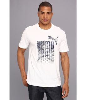 PUMA Ess Graphic Logo Tee Mens T Shirt (White)